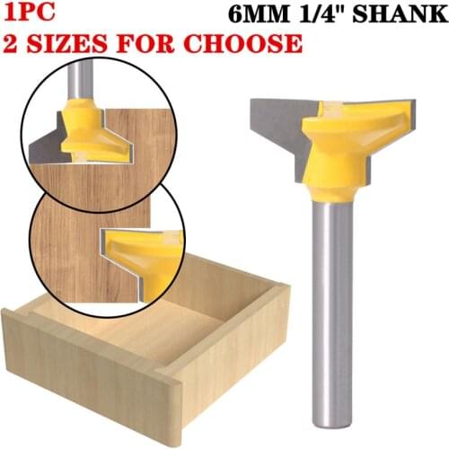 1pc 6mm Shank Reversiblet Woodworking Chisel Cutter Tools Drawer Front Joint Router Bit