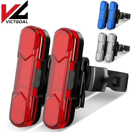 VICTGOAL Bike Light USB Rechargeable LED Bicycle Light Waterproof Cycling Front Tail Warning Safety Lamp MTB Bicycle Accessories