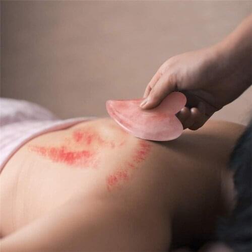 Rose Quartz Jade Guasha Stone Board Natural Gua Sha Scraper Massager Tools For Face Neck Back Body Acupuncture Pressure Therapy