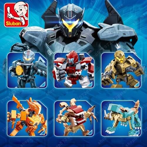 Sluban Assembled building blocks Rim Pacific 2Q version puzzle building blocks minifigure toy mecha model Gifts For Children