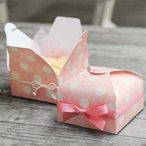 Candy Box Wedding Carton Cookie Lovely Packaging Casket Classical Cute Candy Storage Gift Package Party Present Square Dot Boxes
