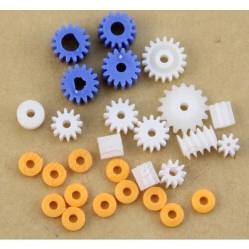 M89CNew 16 Kinds Plastic Shaft Gears Spindle Gears Gear-B 2MM 2.3MM 3MM 3.17MM 4MM Worm