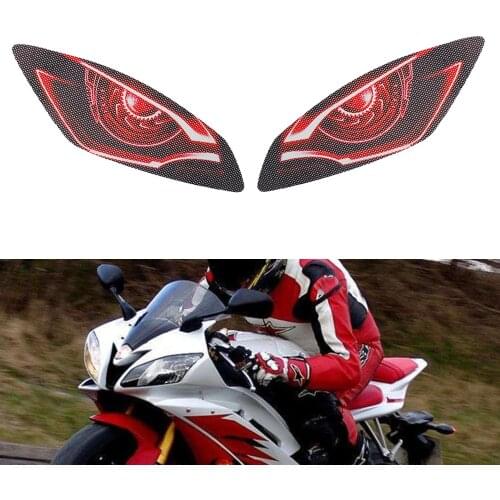 Motorcycle 3D Front Fairing Headlight Guard Sticker Head Light Protection Sticker Decal For YAMAHA YZF-R6 YZFR6 YZF R6 2006-2015