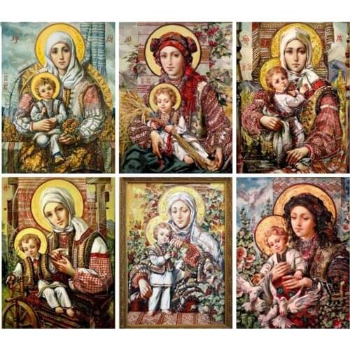 Yumeart 5D DIY Diamond Painting Diy Square Full Diamond Embroidery Icon Religion Rhinestones Cross Stitch Kits Mosaic Handicraft