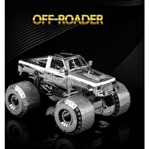3D Puzzle Metal Model Kit Off-road Truck Voiture Assembly DIY 3D Laser Cut Toys Prefabricated Puzzle Models Toys for Adults