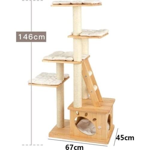 Solid Wood Reliable Cat Climbing Frame Cat Toy Large Cat Climbing Frame Cat Litter