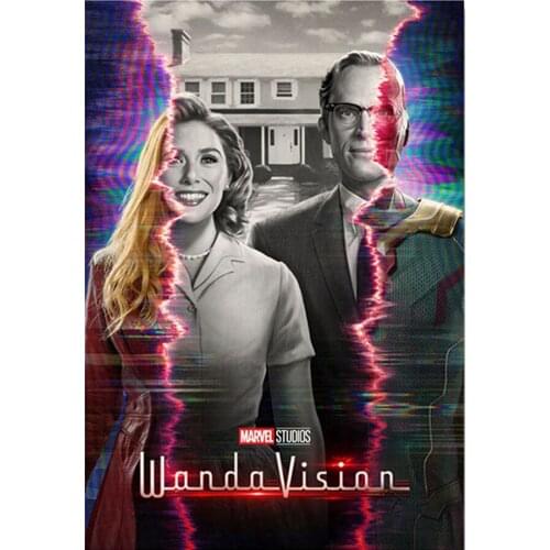 WandaVision TV Show Retro Posters 5D DIY Diamond Painting Cross Stitch Kit Full Square Diamond Embroidery Mosaic Art Pictures