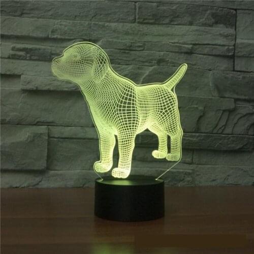 Dog 3d Lamp Colorful Touch Charging Led Visual Led Night Light Gift Atmosphere Table Lamp Lovely cartoon childrens toys
