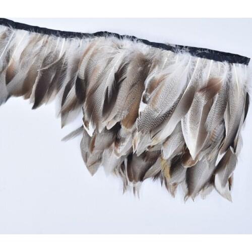 Natural Pheasant Feather Trim Fringe Trim Ribbon Goose Pheasant Feathers for Crafts Plumas Carnaval Decoration Decor Plume Diy