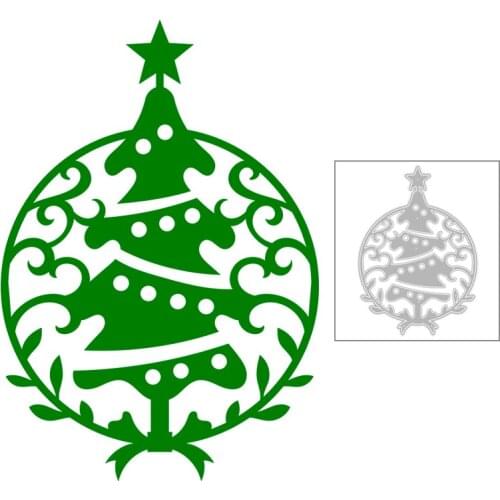 2020 New Merry Christmas Metal Cutting Dies Star and Tree Circle Frame Die Cut Scrapbooking For Crafts Card Making no Stamps Set