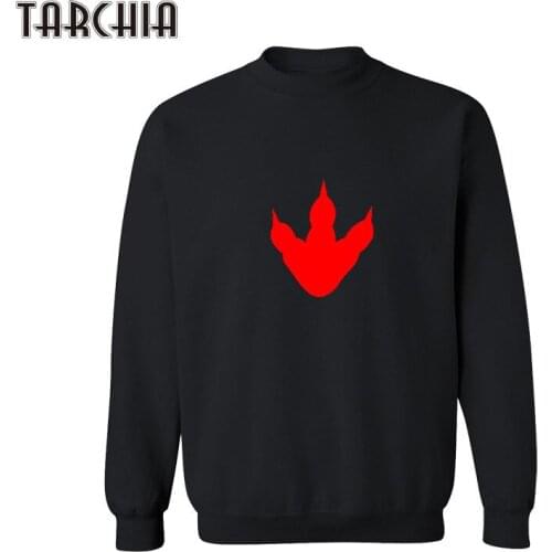 TARCHIA New 2021 Mens Hoodies Footprint Print Long Sleeves Casual Sweatshirt Fashion Jacket Men Hip Hop Sportswear Tops XS-XXL