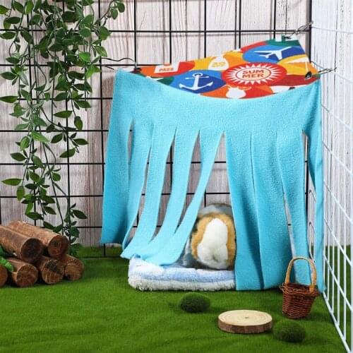 New Pet Hammock Tassel Tent Hideout Hideaway Guinea Pig Hamster Hedgehog Hammock Curtain Small Pets Hanging Bed Corner Nest