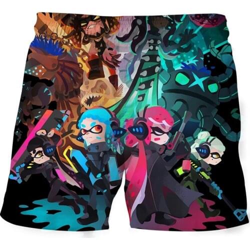 Splatoon Shorts Boys Shorts Kids Funny Shorts 3D printing Children Cool Beach Summer Shorts Casual Pants Breathable Streetwear