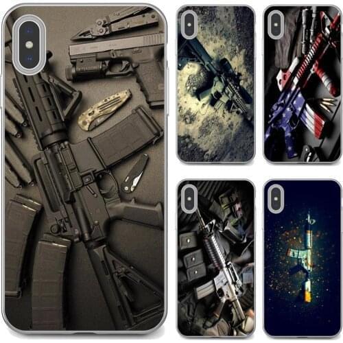 Rifles-Guns-Weapons-bullet-Pattern For Samsung Galaxy A9 A8 Star Lite A3 A5 A7 A6 Plus 2018 2015 2016 2017 Silicone Case