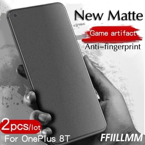 2Pcs/lot Tempered Glass For Oneplus 8T Matte Screen Protector For Oneplus 8T Anti-blue-ray Glass For oneplus FFIILLMM (4 Styles)