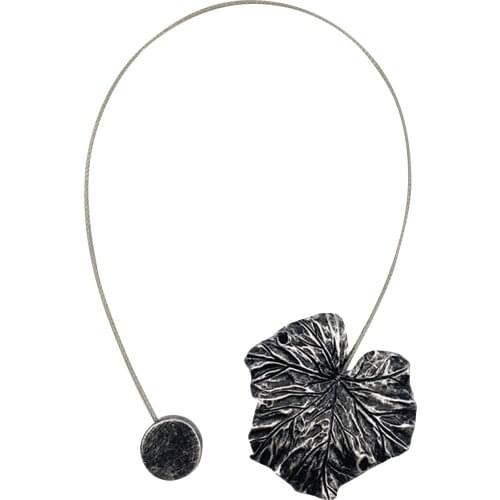 Curtain Tieback 2 PCS Resin Leaf Magnetic Curtain Drapery Holdback Vintage Art Ornament for Home Balcony Office EF