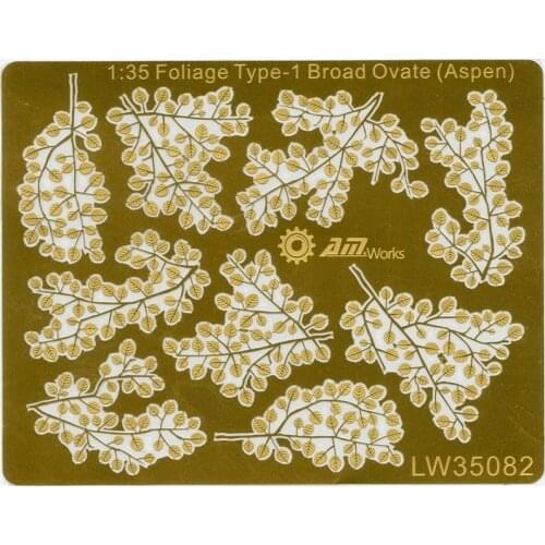 1:35 Scale Foliage Type-1 Broad Ovate (Aspen) fret size 13X10cm Military Model Scenes Accessory