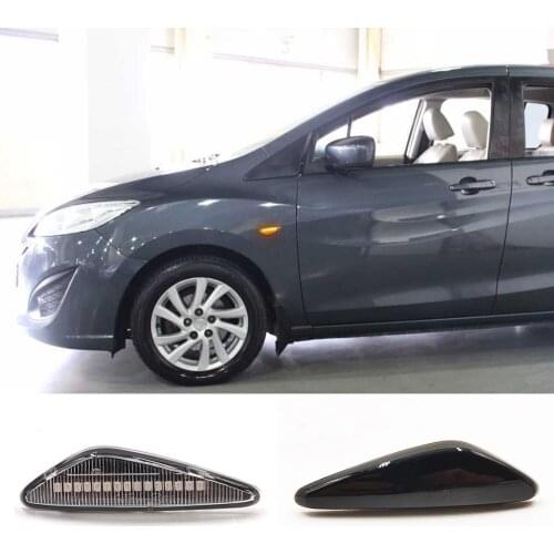 2PCS LED Side Repeater Marker Turn Signal Indicator Flasher For Mazda 6 Mazda6 GH Mazda5 CW Premacy RX-8 MX-5 Fiat 124 Spider