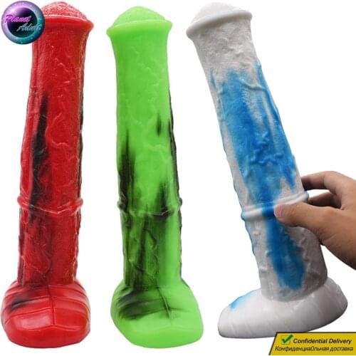 29*6cm Large Silicone Horse Dildo Animal Penis Masturbator Sex Toys for Women Lesbian Pussy Vagina Soft Sexual Masturbation Tool