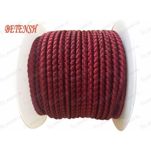 3mm Wine Red Dragon Squama Braid Nylon Cord+17m/roll Jewelry Accessories Thread Macrame Rope Bracelet Necklace String