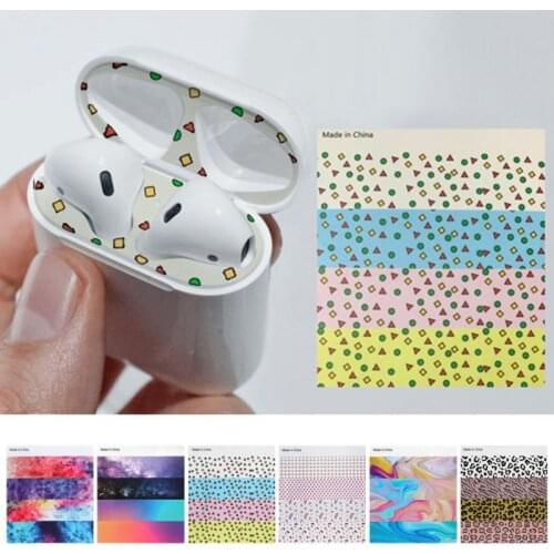 4Pairs Protective Sticker Case Skin Dust-proof Dust Guard for Apple Airpods Earphones Charging Box