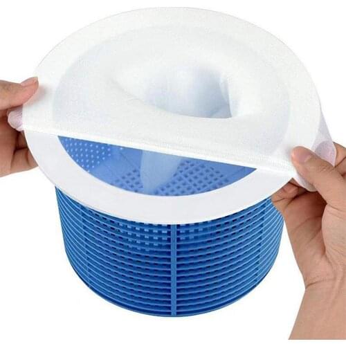 5pcs 10pcs Nylon Round Swimming Pool Skimmer Socks Pool Filter Cleaner Bag Filter Sock Bag For Baskets Skimmers