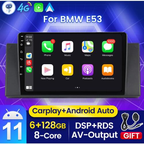 IPS Screen Android 10 Car Radio Multimedia Player For BMW X5 E39 E53 1999 - 2006 Navigation GPS no 2din 2 Din DVD WIFI Carplay