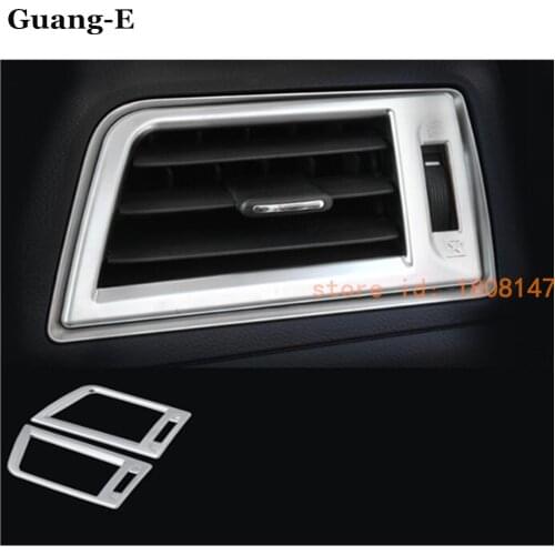 Car Detector Trims ABS Chrome Front Left+Right Air Conditioning Outlet Vent Frame 2pcs For Subaru Outback 2015 2016 2017 2018