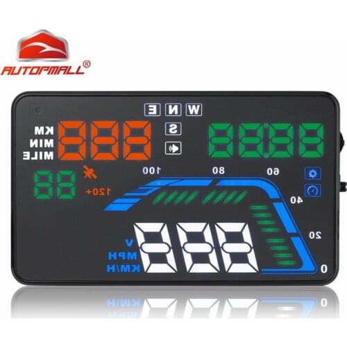 Borderless design Speedometers Over-speed Warning Dashboard Windshield Projector GPS Satellite HUD car projector head up display