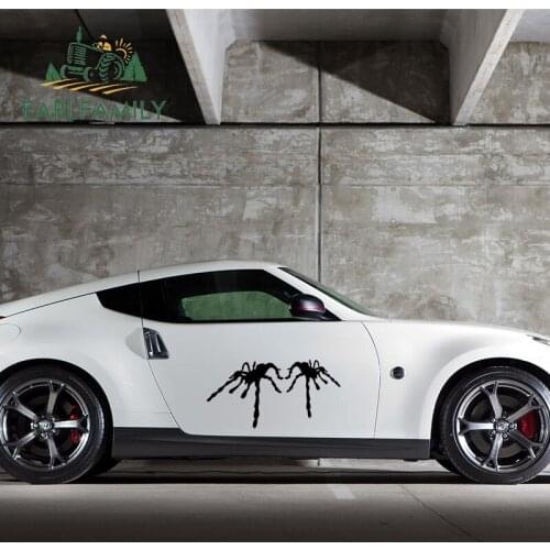 EARLFAMILY 58cm x 30.9cm EVIL SPIDER 3D Stereo Shadow Car Stickers and Decals Animal Vinyl Car Wrap Styling Graphic
