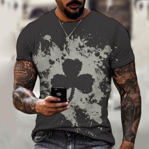 Explosive 3D printing mens and womens printed T-shirt oversized novelty sports and leisure short-sleeved round neck streetwear