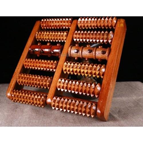 Mahogany wood foot roller massager foot rub foot massage roller of roller