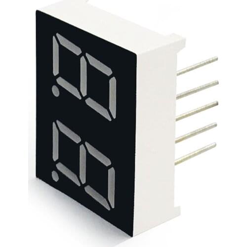 MCIGICM 10pcs Common Anode 2 Bit digital Tube 0.4" 0.4in. Red LED Display 7 segmentos LED Digital tube