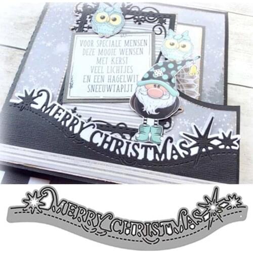 Metal Cutting Dies Card Stencils Making Lace Craft Merry Christmas Scrapbook DIY Album Paper Card
