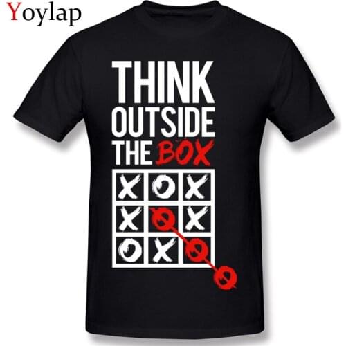 Mens Tops Tees High Quality 100% Cotton Mens Top T-Shirts Summer/Autumn White Think Outside The Box Font Printing Sweatshirts