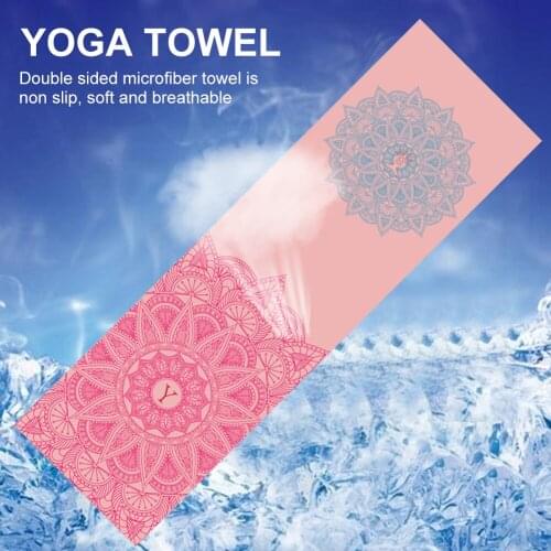 Portable Washable Yoga Mat Towel Pilates Anti-slip Yoga Blanket Soft Sweat Absorption Sports Fitness Yoga Mat Cover Quick-drying