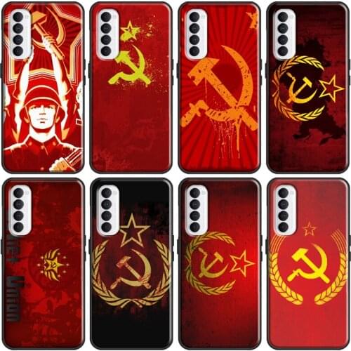 Russia Soviet Union Flag Case For OnePlus 9 Pro 7 8 T Nord 9R Coque For Realme 8 Pro 6 7 Q3 7i GT Neo C3 C11 C21