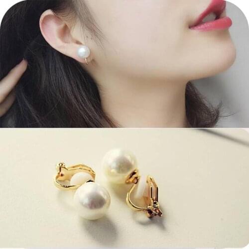 Classic Fashion 3 color simulated Pearl Clip On Earrings Without Piercing for Women Earring Jewelry Gift