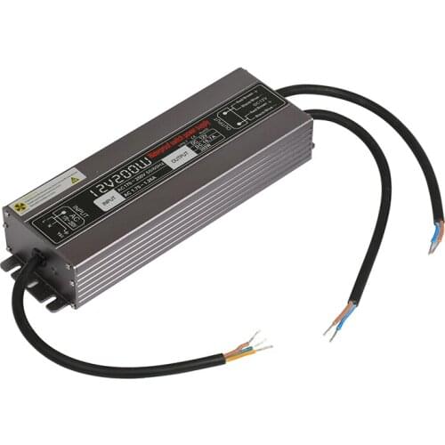 [Seven Neon]High power IP67 waterproof DC12V 200W/DC24V 200W metal switch power adaptor led lighting power transformer+cable