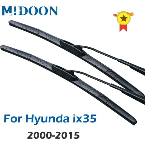 MIDOON Hybrid Wiper Blades for Hyunda ix35 Fit Hook Arms 2010 2011 2012 2013 2014 2015