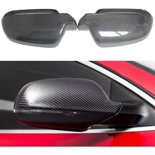 Carbon Fiber Rear View Side Mirror Cover Caps Replacement Without Lane Assit & With side assit Fit For Audi A4 B8.5 A5 S5 RS5