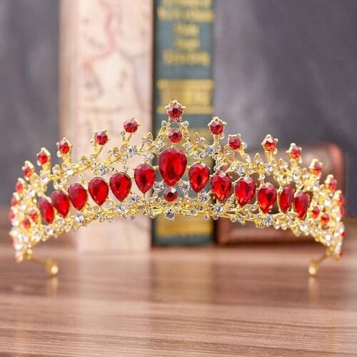 Wedding Hair Accessories Tiaras Blue Crystal Bridal Pageant Crowns Big Luxury Rhinestone Diadem Elegant Headwear For Women