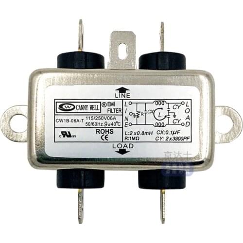 Taiwan Power Supply EMI Filter CW1B 1A 3A 6A 10A Single-phase T AC Purification 220V