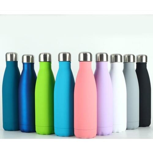500ML Double Wall 304 Stainless Steel Thermal Flask Fashion Vacuum Thermos Outdoor Portable Sport Thermal Drink Water Bottle