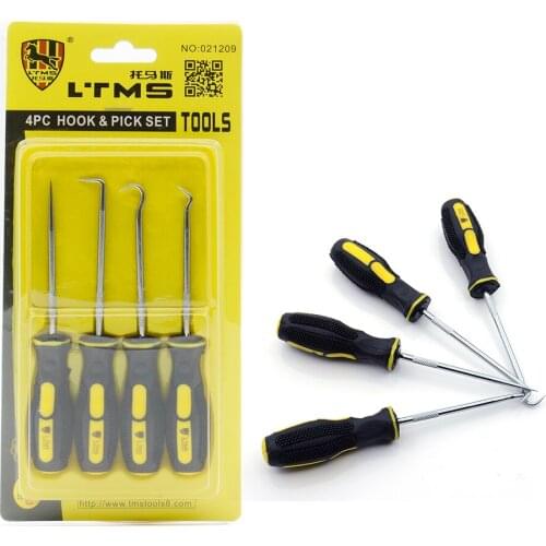 VSTM Durable Car Hook Craft Hand Tools 4Pcs Oil Seal O-Ring Seal Remover Pick Set