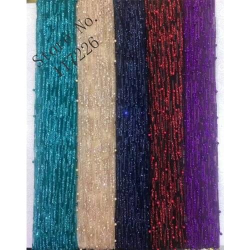 High Quality African glued glitter Lace Jrb-3421 Embroidery lace Fabric Beautiful French Tulle Mesh Lace