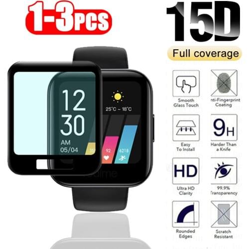 1-3pack 15D for realme watch screen protector Full Cover HD Soft Fiber Clear Protection Film for real mi realmy realmi watch