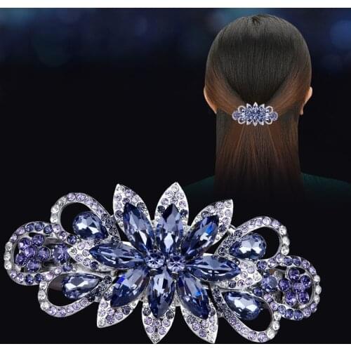 2020 Fashion Rhinestone Hair Clip Tiara Women Vintage Hairpin Barrette Headdress Crystal Hairpin Hair Accessories Top Clip