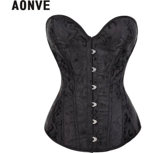 Aonve Overbust Corset Women Body Modeling Korse Top White Wedding Sexy Bustiers Femme Green Blue Casual Gorset S-2XL
