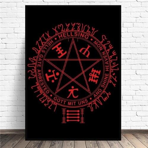 Hellsing Level Anime Art Canvas Poster Prints Home Wall Decor Painting